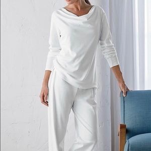 Company Store White 100% Pima Cotton Pajamas NEW
